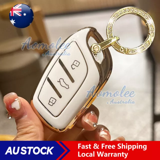 Beige TPU Remote Key Fob Case Cover Fits For MG ZS EV 2022 HS MG3 MG5 MG6 MG7 AU