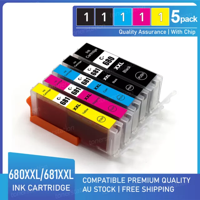 5x Ink Cartridges PGI680XXL CLI681XL for Canon Pixma TR7560 TR8560 TS6160