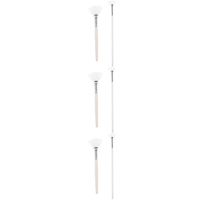 6 Pcs Woman Cosmetic Brush Beauty Fan Brush Highlighter Makeup Brush Set