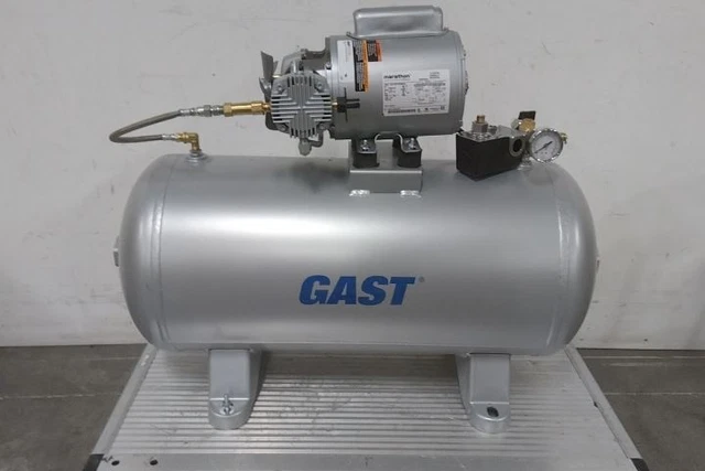 Gast 5HCD-100TA-M550NGX 0.75 HP 120VAC, 240VAC 20 Gal Electric Air Compressor
