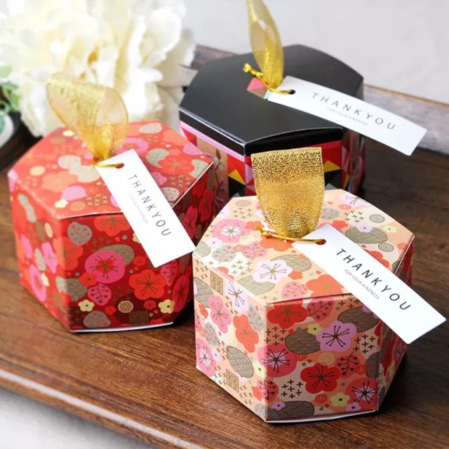 10PCS Japanese Candy Boxes Wedding Party Favour Sweets Cake Candy Gift Favor