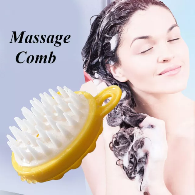 Brosse À Shampoing Peigne De Massage En Silicone Outil De Coiffure Sans #