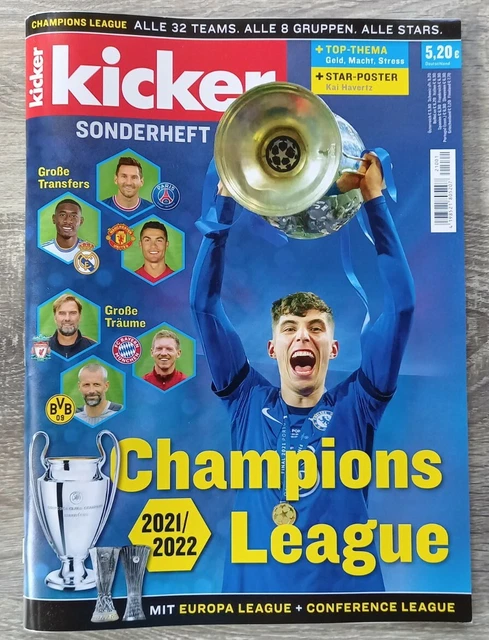 Kicker Sonderheft Europas Top Ligen 2022/23 KICKER SONDERHEFT CHAMPIONS League 2021/2022 Europa Conference Fußball