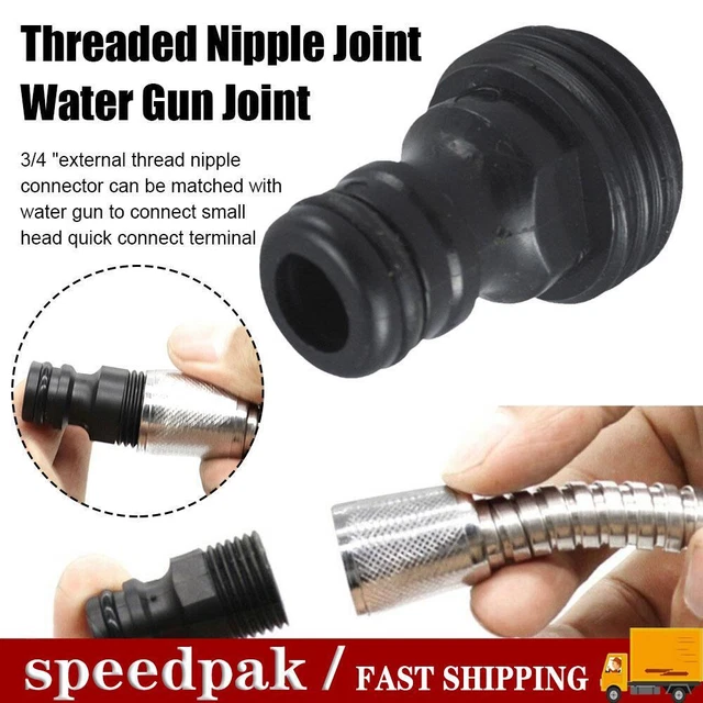 3/4" Threaded Tap Adaptors Garden Water Hose Quick-Pipe New Connector F0L9
