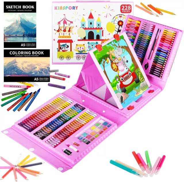 Art Set for Kids, 228PCS Art Kits for Kids, Deluxe Painting Art Set, Coloring Dr