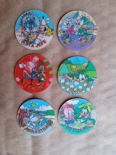 LOONEY TUNES TAZOS & Super Tazos Pogs Sabritas 1994 Mexico 6 Lenticular