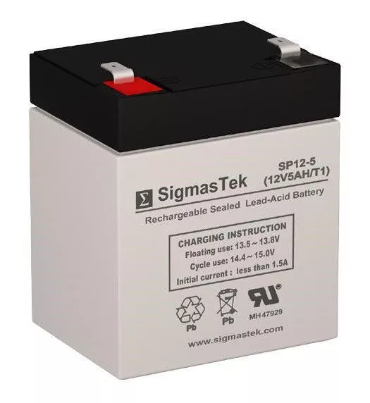 12V 5AH Battery Replacement for Mighty Max ML5-12 by SigmasTek