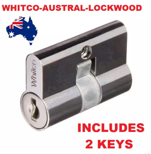 1 x Screen door security door lock key cylinder Barrel  Whitco Lockwood Austral