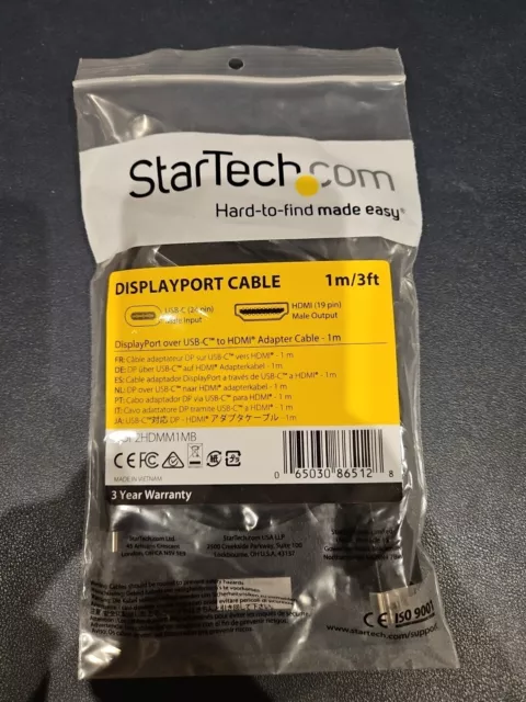 Startech.Com 1M Usbc To Hdmi Adapter Cable 4K 30Hz