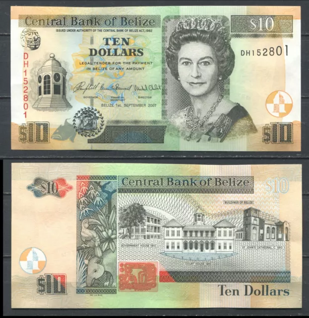 Belize 2007 • P# 68c • 10 dollars • Queen Elizabeth II • UNC (N-..) QE2