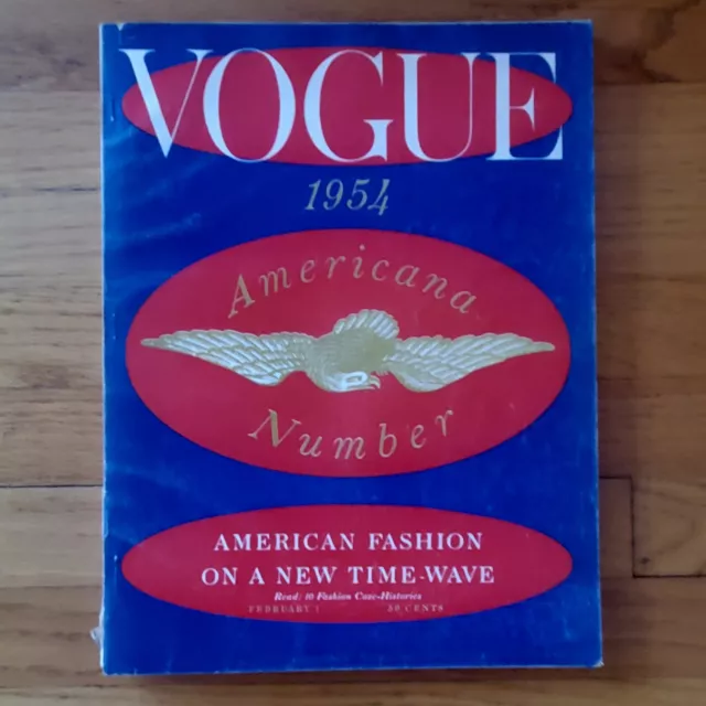 VOGUE MAGAZINE AMERICAN Fashion Special February 1 1954 Design Glamor ...