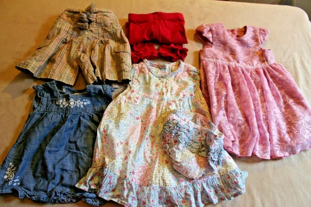 Large Baby Girls Clothes Bundle Age 3-6 Months Kids Joblot Dress Leggings Top