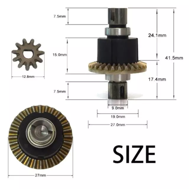 Metall-Differentialgetriebe-Set für SG1603 RC-Car-Upgrade-Teile im Maßstab 1:16