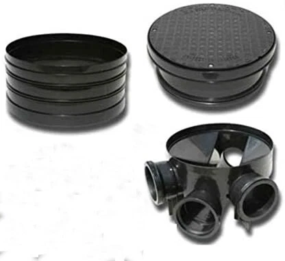 320MM MANHOLE INSPECTION Chamber Manhole - Base, 1 Risers, & Frame £59. ...