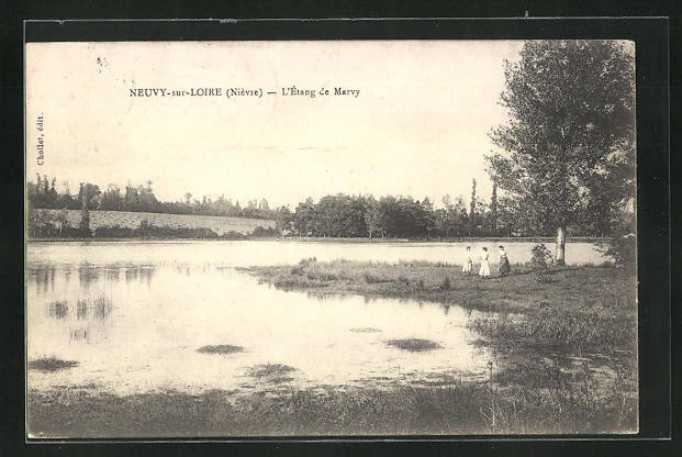 CPA Neuvy-sur-Loire, L´Étang de Marvy 1916