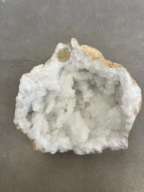 XL Bergkristall Natur Druse Ø 260mm AA - Qualität a Stufe Geode 5600g