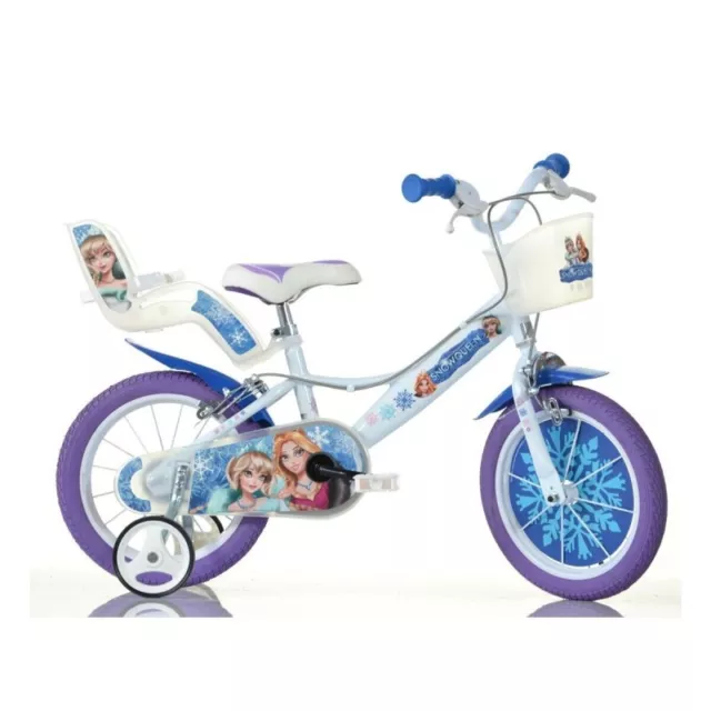 Bici 16 regina De Nieves Nieve Frozen Queen para Niña Con Ruedas Y Cesta