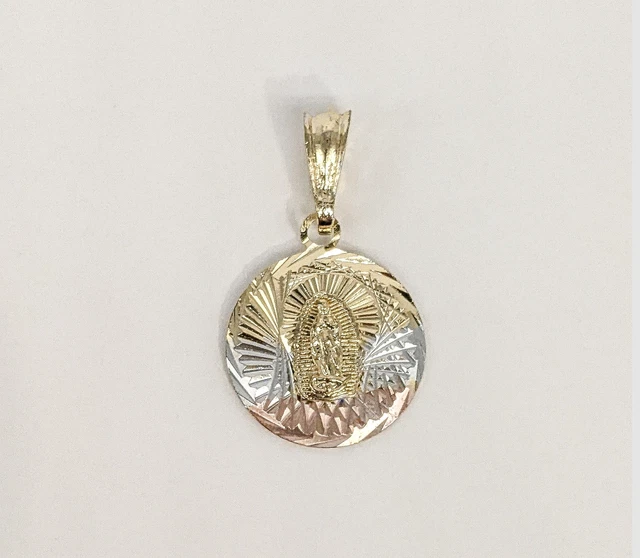 Gold Plated My Lady Virgin Mary Pendant Oro Laminado Virgen de Guadalupe Medalla
