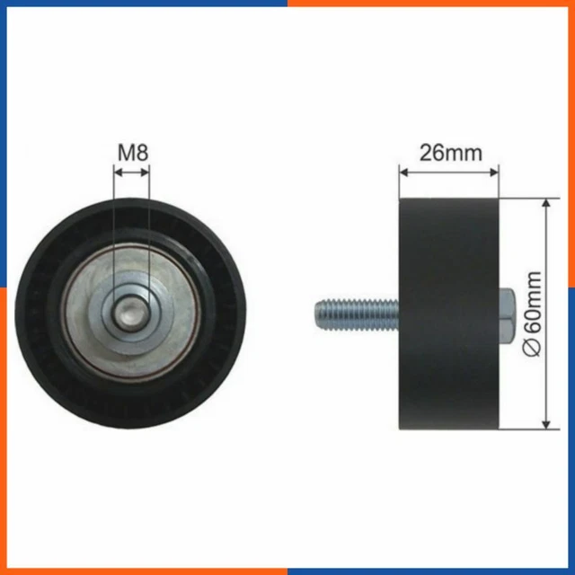 Galet tendeur de courroie d'accessoire pour CITROEN | 575147, V420328, 531046710
