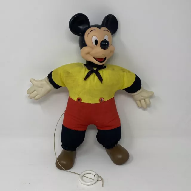 Vintage 1972 Mickey Mouse Doll Horsman Dolls Back Pull String - NOT WORKING