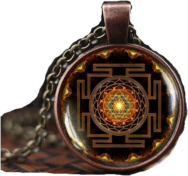 Sri Yantra Pendant, Sacred Geometry Jewelry, Sri Yantra Jewelry, Jewelry for Men