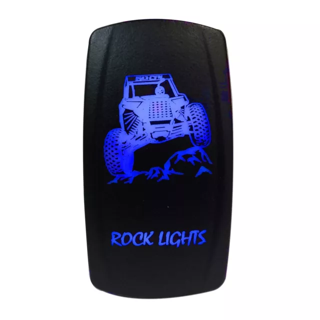 Blue Illuminated Waterproof Rocker Switch Rock Lights RZR Teryx Maverick Viking