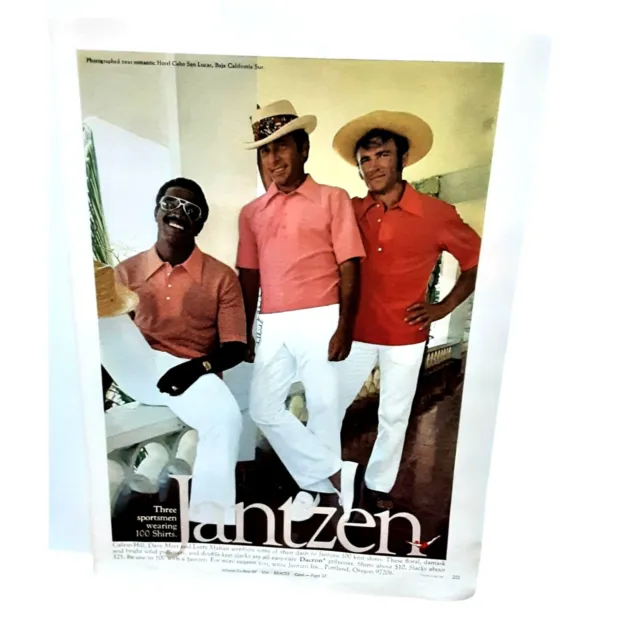 Vintage 1971 Jantzen Sportsman Shirts Ad Original epherma