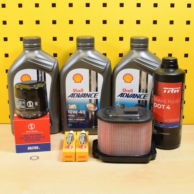 YAMAHA MT07 YZFR7 Xsr XTZ 700 le Filtre à Air Du Huile Bougies Shell 10w40 EUR 115,38