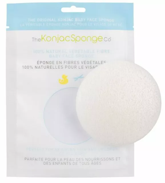 The Konjac Sponge Company 100 % natürliche Konjak Gemüsefaser - Baby Gesichtsschwamm