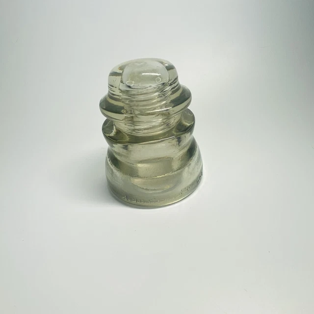 VINTAGE RARE ARMSTRONG DP1 Clear Glass Power Insulator 20 . 52 Clear