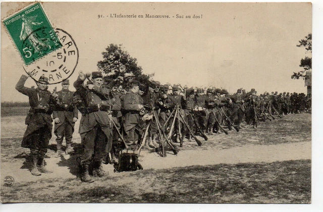 CHALONS SUR MARNE - Marne - CPA 51 - Vie Militaire Au camp Infanterie Manoeuvres