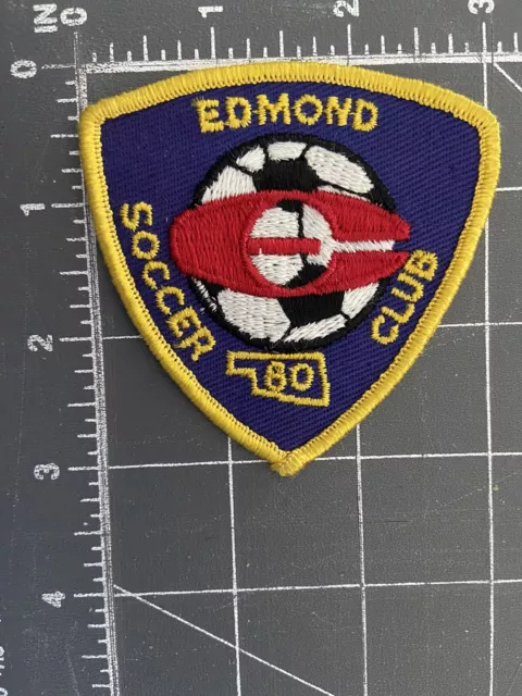 Vintage Edmond Football Equipe Patch Bouclier Crest 80 1980 Sc Oklahoma Ok FC