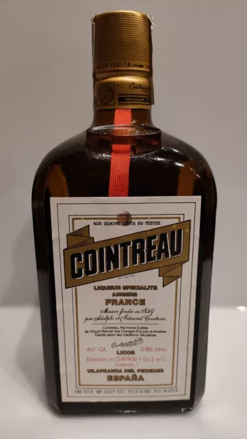 Botella LICOR COINTREAU  de 0,85 CL y de 40° GL  ( VILAFRANCA DEL PENEDÈS)