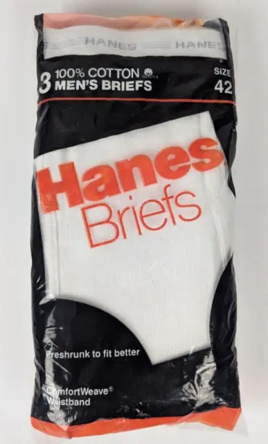 Vintage Hanes Tighty Whities 3 Pack Mens Briefs NOS 1997 Cotton