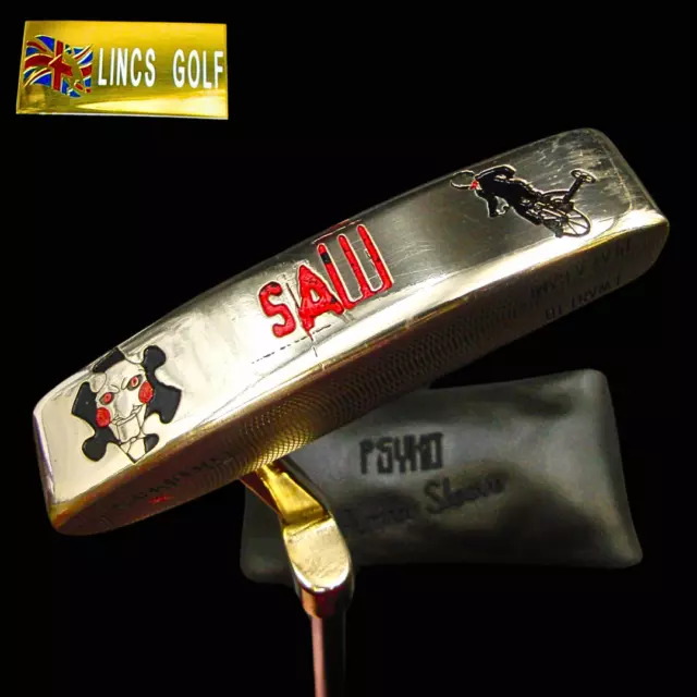 Custom Milled Saw Themed Pal Ping Putter 84cm Steel Shaft Genuine Leather HC Custom Milled Saw Themed Pal Ping Putter 84cm Steel Shaft Genuine Leather HC