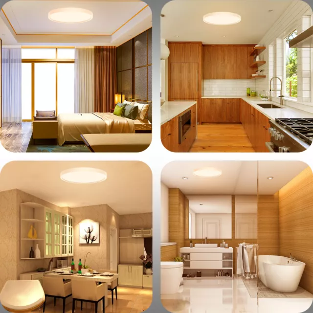 LED Deckenleuchte Deckenlampe 12W-60W Küchenlampe Flurleuchte Badezimmer-Lampe 3