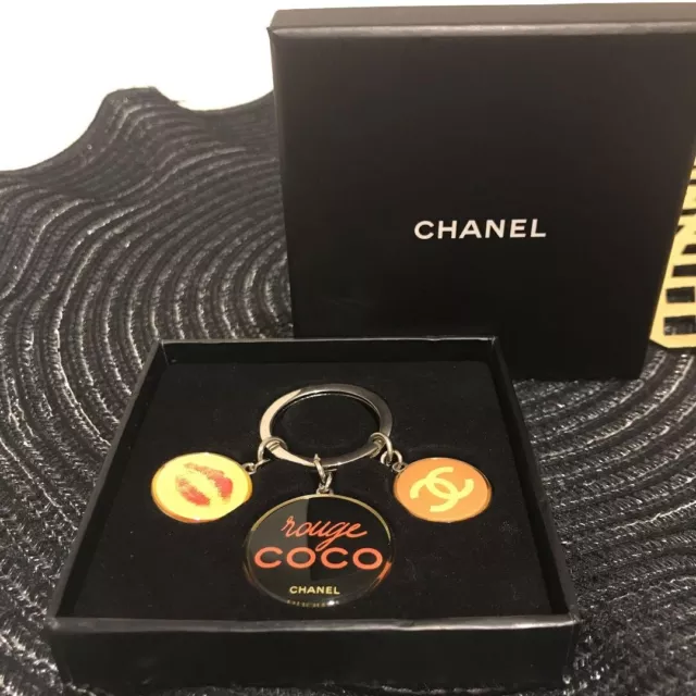 CHANEL Rouge Coco Charm Key Ring Key Holder with box limited edition Novelty