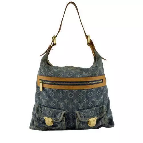 LOUIS VUITTON M95048 Borsa a mano a spalla Buggy GM in denim monogramma...