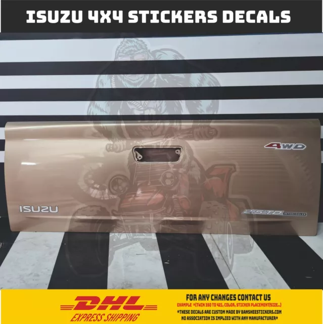 Isuzu Dmax 25D Intercooler Decals Stickers 4x4 Custom  Replica Kit Back Door NEW