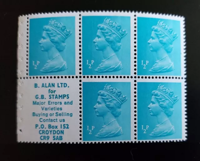 1971 MACHIN BOOKLET PANE SG/X841m UNMTD MINT