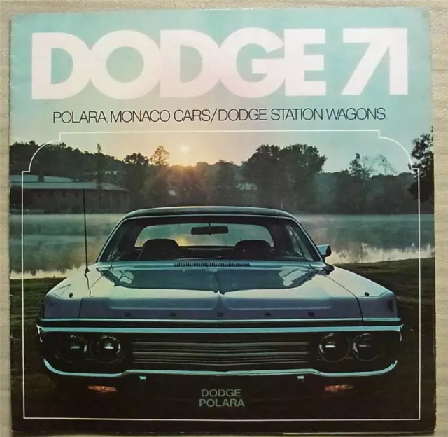 DODGE RANGE LF USA Car Sales Brochure 1971 #81-205-1039 MONACO Polara ++