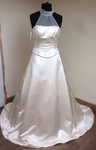 Robe de mariée designer ivoire taille 14 par Pallas Athena prix de prix de vente 799 £