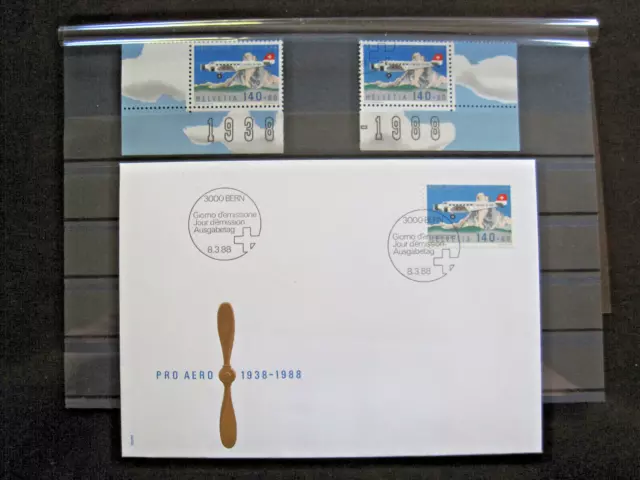 Schweiz MiNr. 1369 postfrisch**+ gestempelt + FDC  (GB 288)