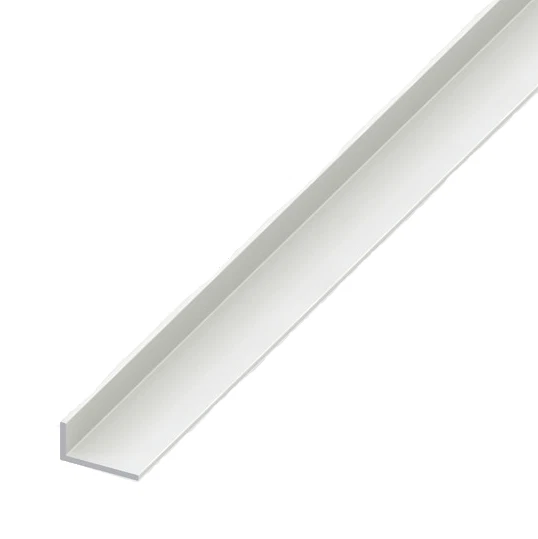 1M WHITE PLASTIC PVC Unequal Angle Corner Edging Protection Profile 20 ...