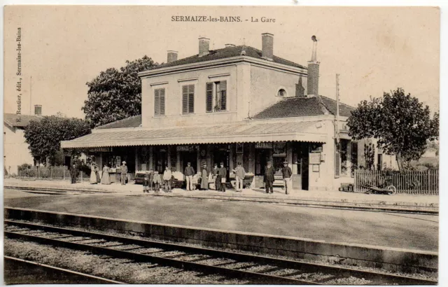 SERMAIZE LES BAINS - Marne - CPA 51 - la gare - vue interieure - le quai