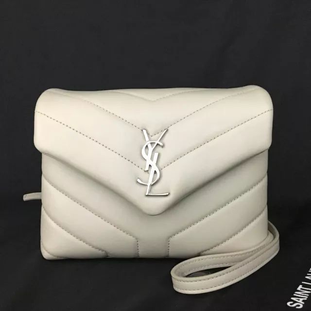 Saint Laurent Loulou Ivory Leather Mini Shoulder Bag/6X1623