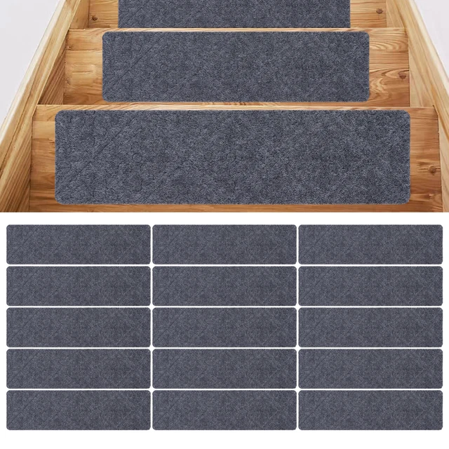 15 piezas bandas de rodadura de escalera antideslizantes suciedad suave MX gris humo