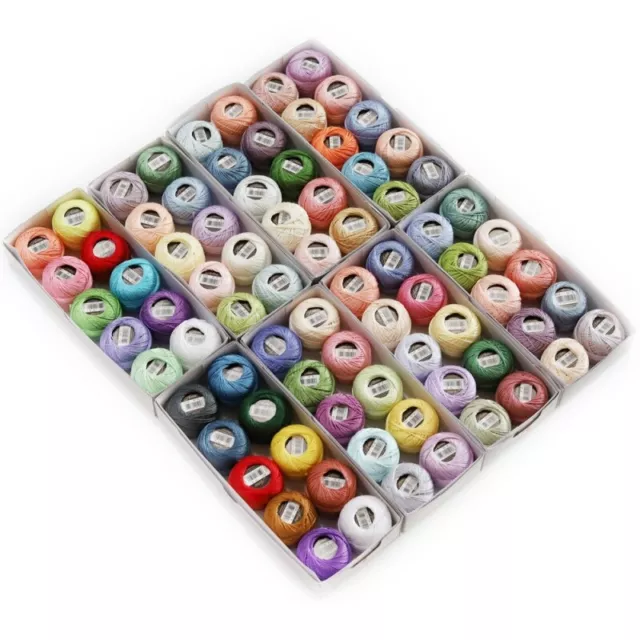 10pcs/Set Pearl Cotton Crochet Embroidery Balls Size No 8 Thread, Multi colored