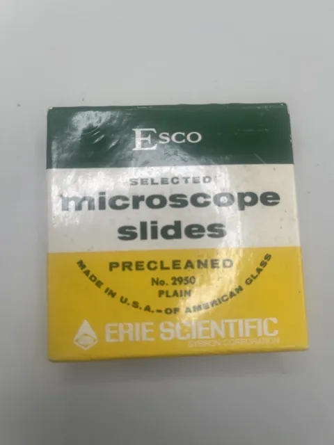 Esco Microscope Slides Precleaned Plain #2950  Erie Scientific 25 X 75 Mm