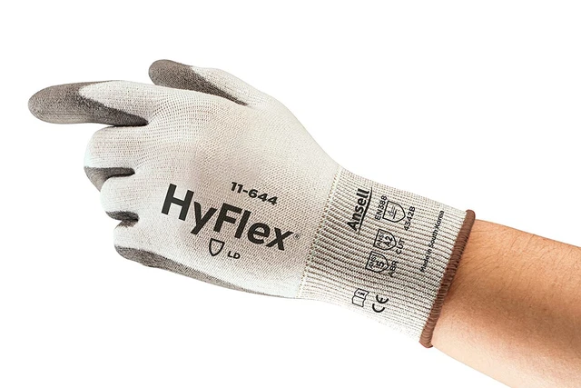 Ansell HyFlex 11-644 Work Gloves in PU with High Abrasion and Cut Resistance
